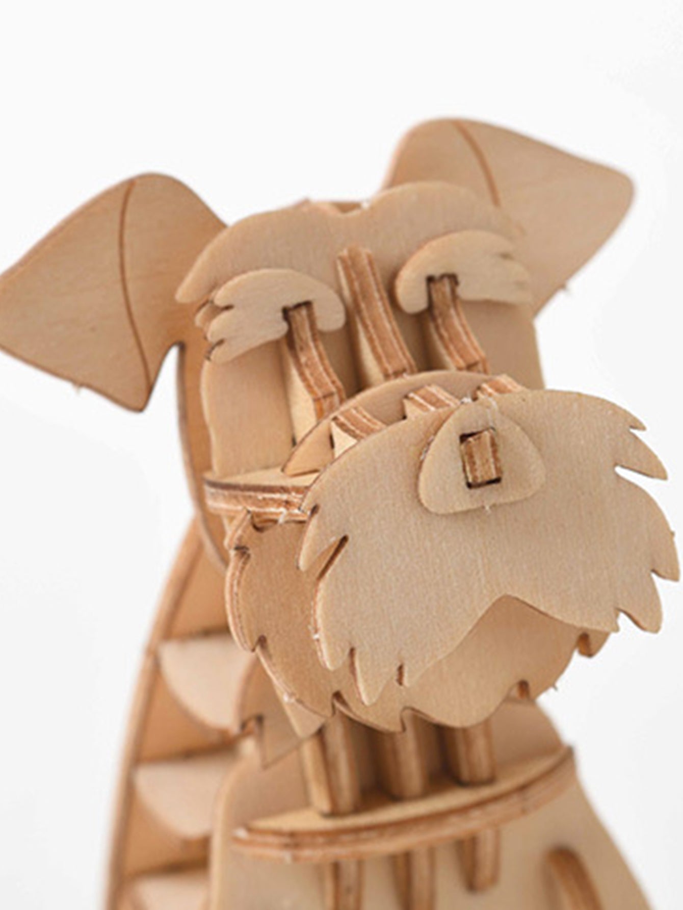 Factory wholesale Music Park 3D Wooden Animal Puzzle Sherina dog model Kits Wood Craft Brain Teaser Wood Gifts for Christmas