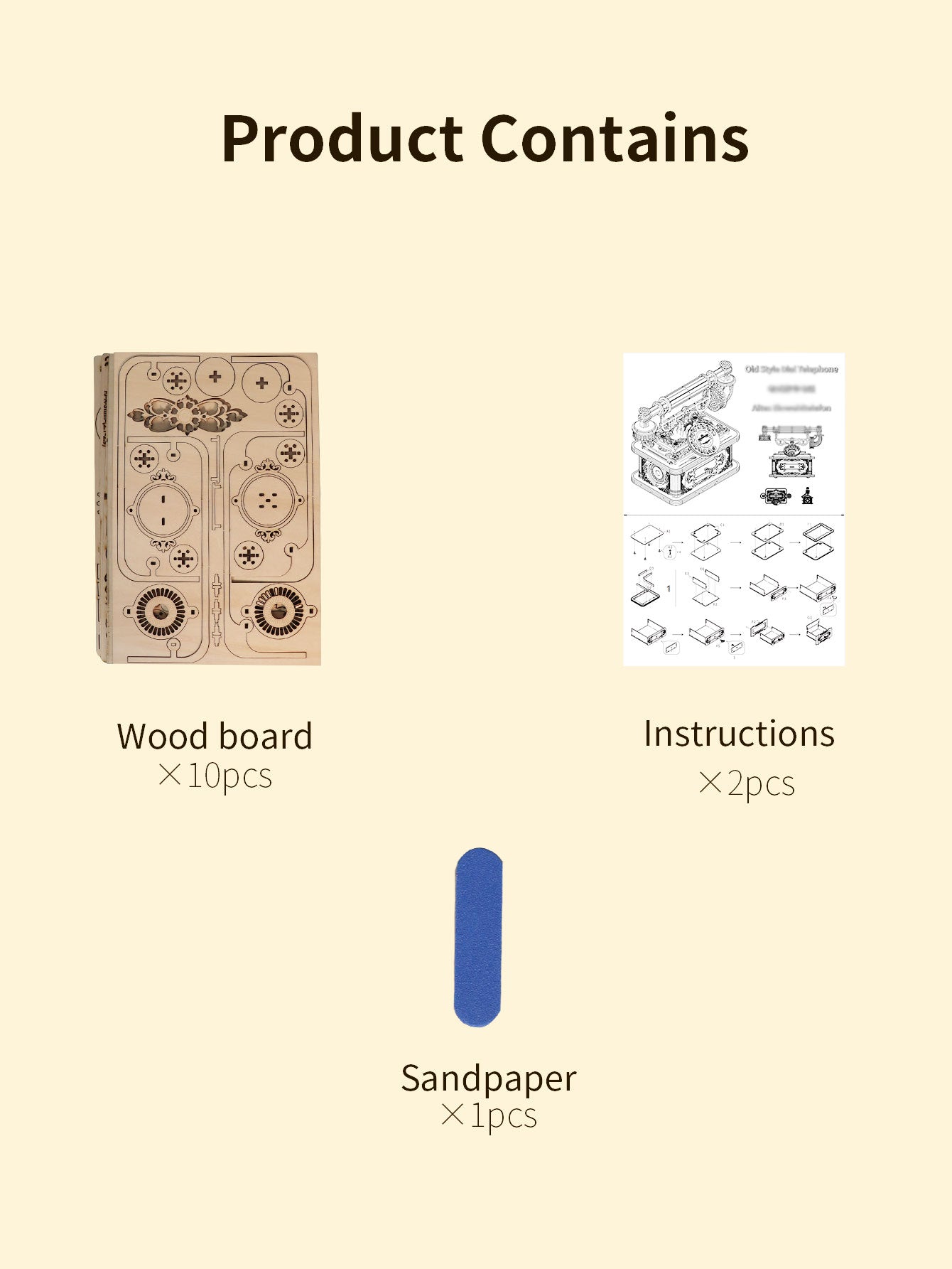 Factory wholesale Creative Retro Telephone 3D Wooden Puzzle for Adults Tabletop Model Kits Decoration and Gift for Christmas Birthday