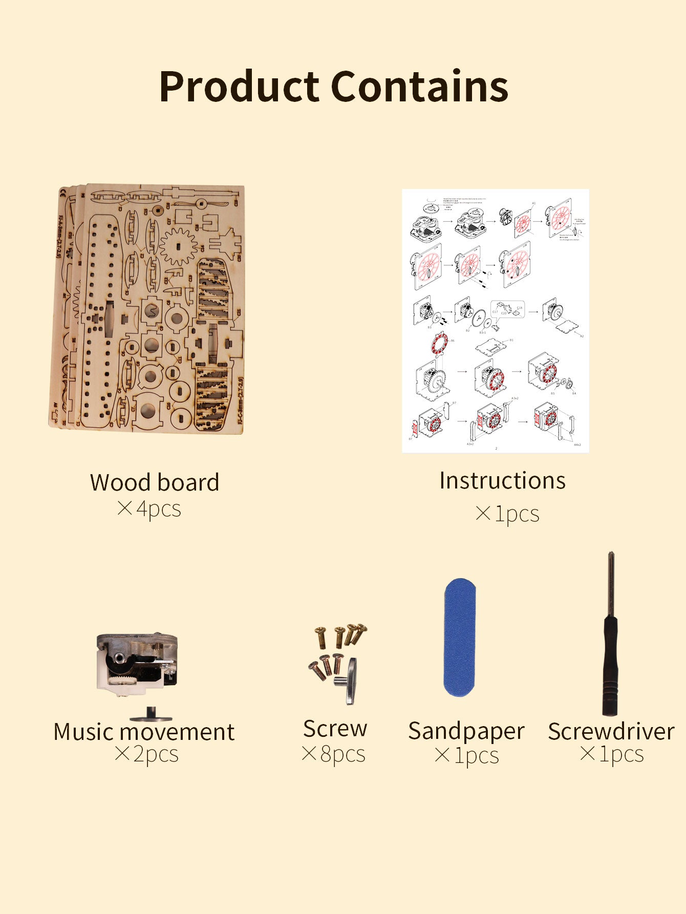 Factory wholesale 3d Wooden Puzzle Punk Airplane Music Box You Are My Sunshine Handmade Assembly Model Kit Holidays Brthdays Christmas Gifts