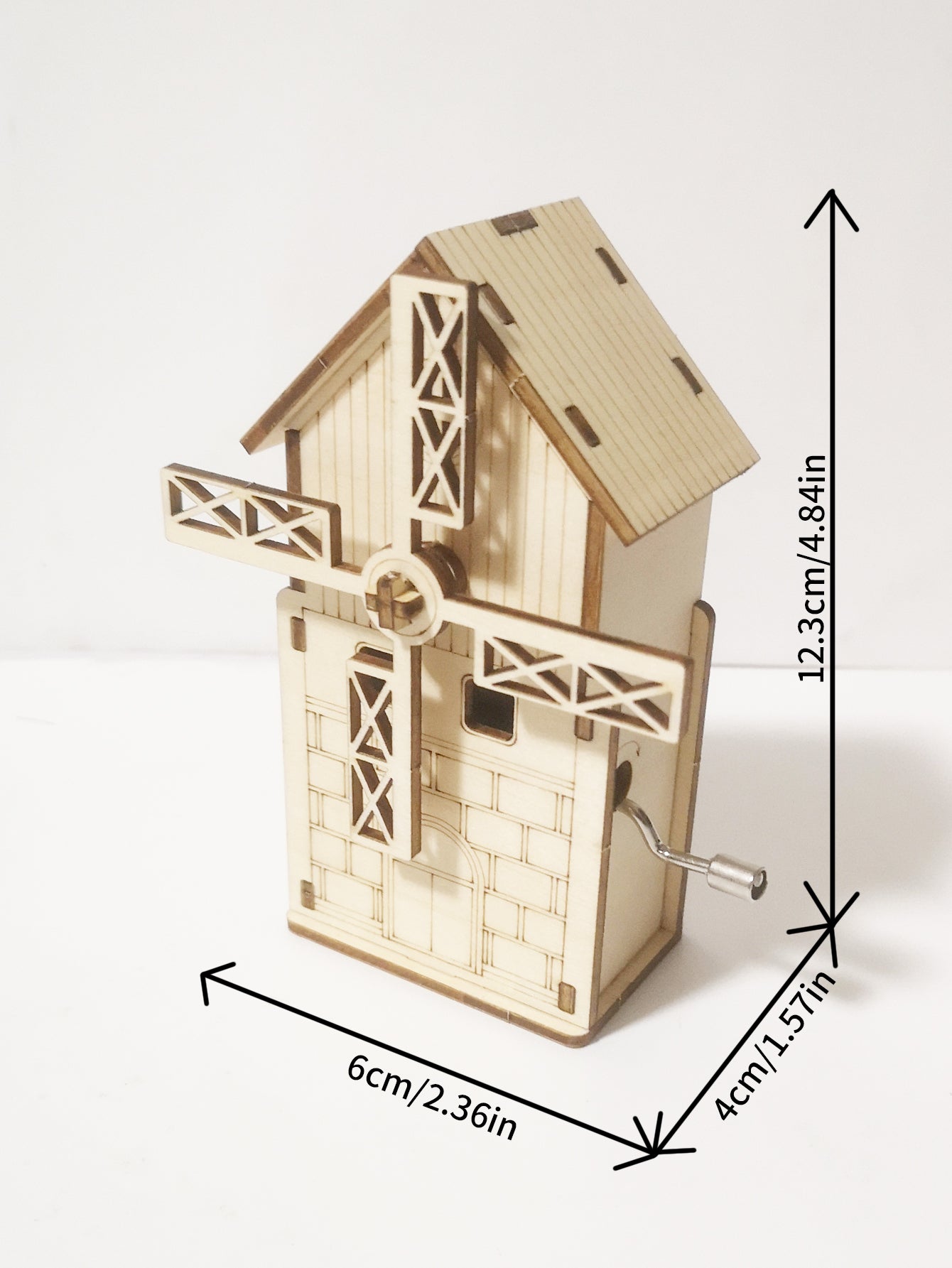 Factory wholesale Music Park 3d wooden puzzle Hand Windmill music box You are my sunshine Handmade Assembly Model kit Holidays birthdays Christmas gifts
