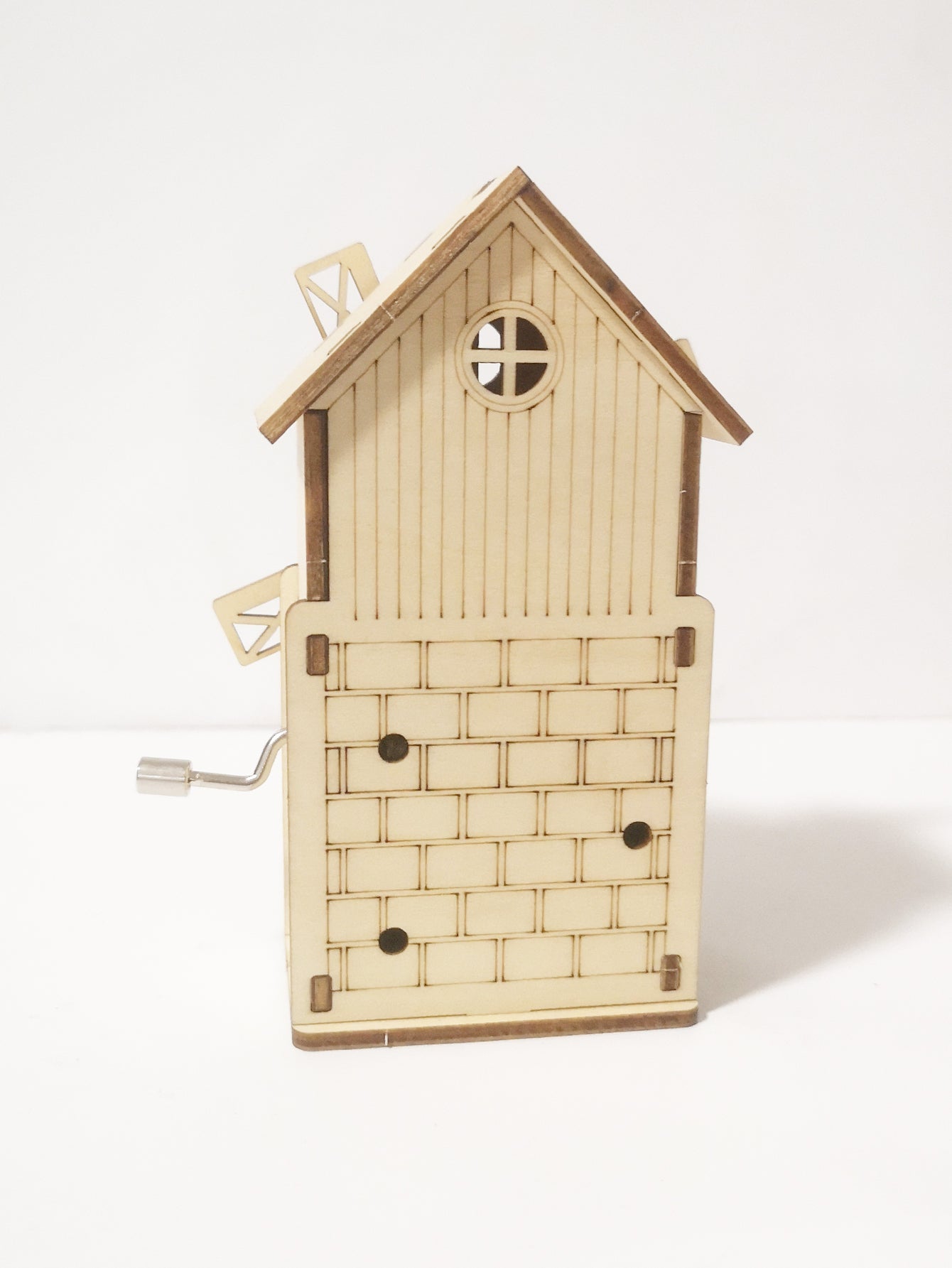 Factory wholesale Music Park 3d wooden puzzle Hand Windmill music box You are my sunshine Handmade Assembly Model kit Holidays birthdays Christmas gifts