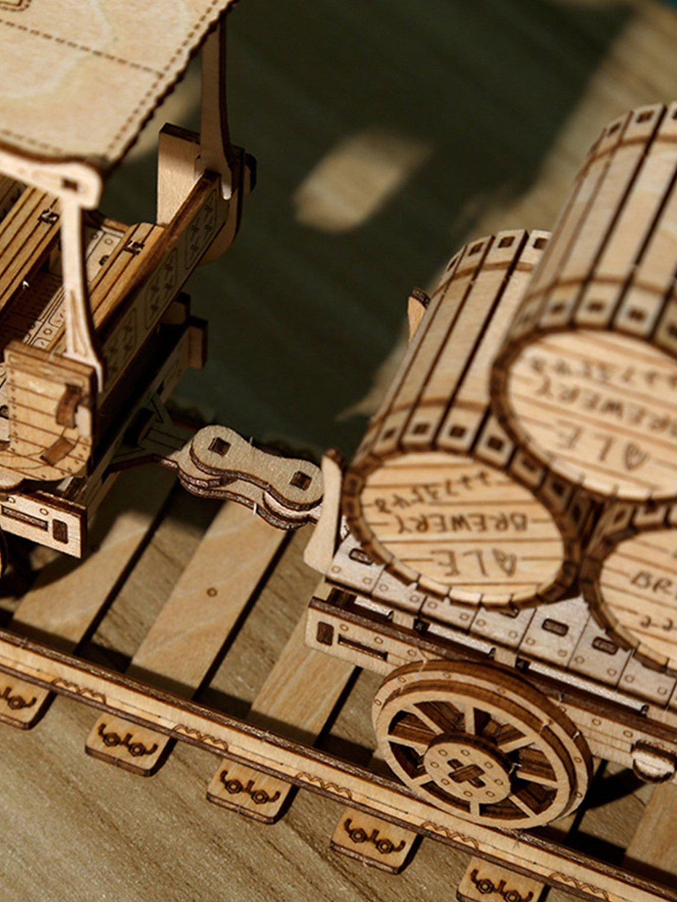 Factory wholesale Music Park 3D Music Park Wooden Puzzles Wine Truck Model Kits Brainteaser and Puzzle for Christmas Birthday Gifts