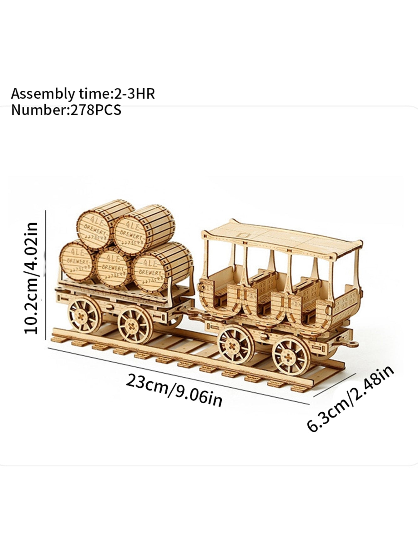 Factory wholesale Music Park 3D Music Park Wooden Puzzles Wine Truck Model Kits Brainteaser and Puzzle for Christmas Birthday Gifts
