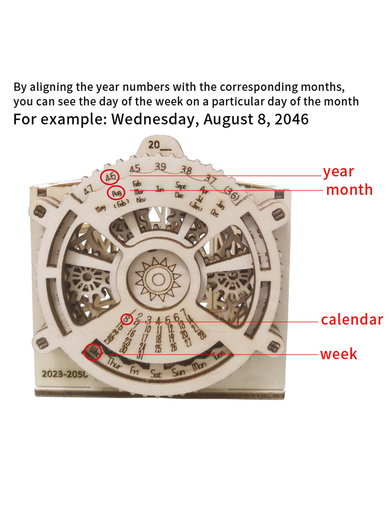 Factory wholesale Music Park 3D Wooden Puzzles Perpetual Calendar Pen holder Mechanical Models Propelled Construction Model Kits For Teens and Adults,Age14+
