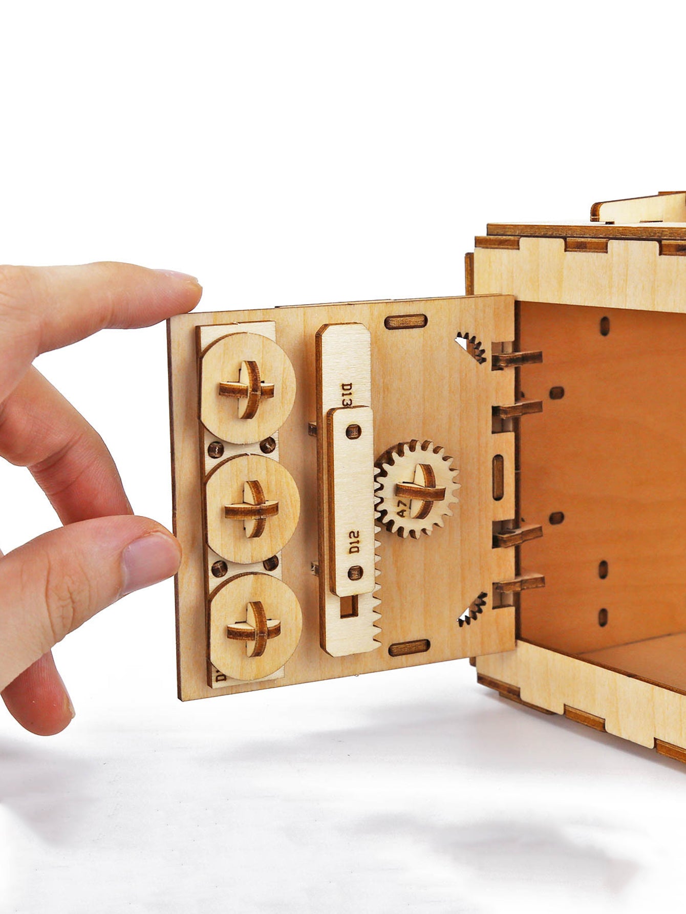 Factory wholesale Music Park 3D Wooden Puzzle DIY Locker Puzzle Box with Combination Model Kit for Adults to Build  Mechanical Store Your Precious Item
