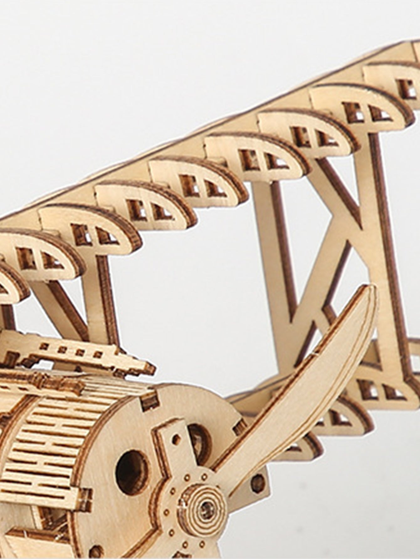 Factory wholesale Music Park 3D Wooden Puzzle Wood DIY Craft  Bi-Plane Model kits Handmade Gifts