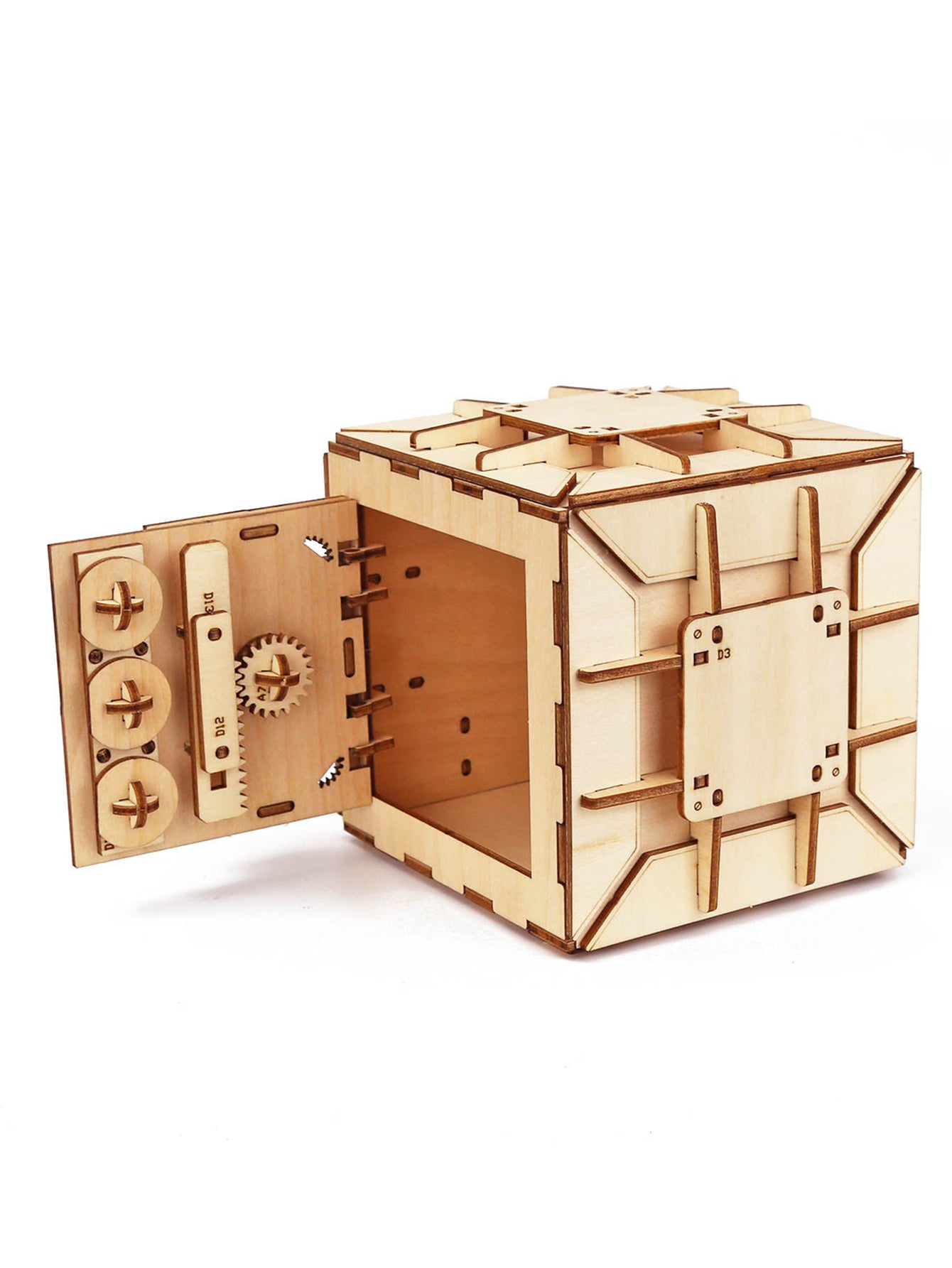 Factory wholesale Music Park 3D Wooden Puzzle DIY Locker Puzzle Box with Combination Model Kit for Adults to Build  Mechanical Store Your Precious Item