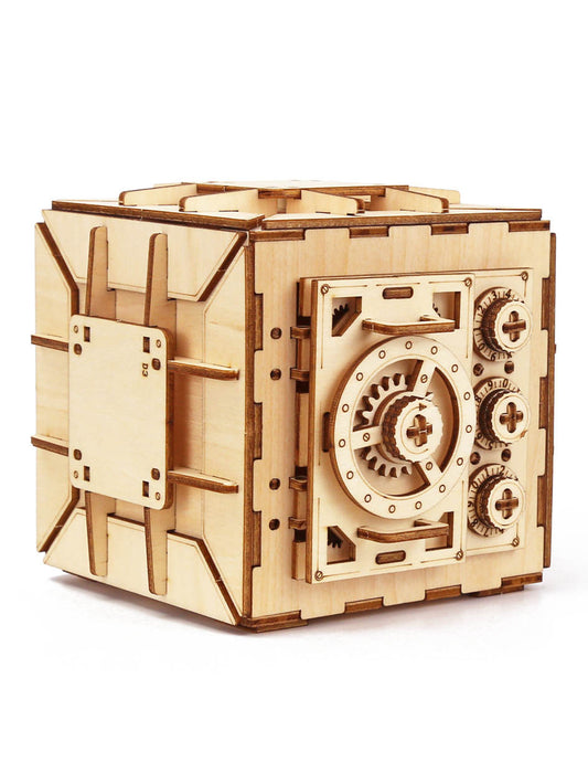 Factory wholesale Music Park 3D Wooden Puzzle DIY Locker Puzzle Box with Combination Model Kit for Adults to Build  Mechanical Store Your Precious Item