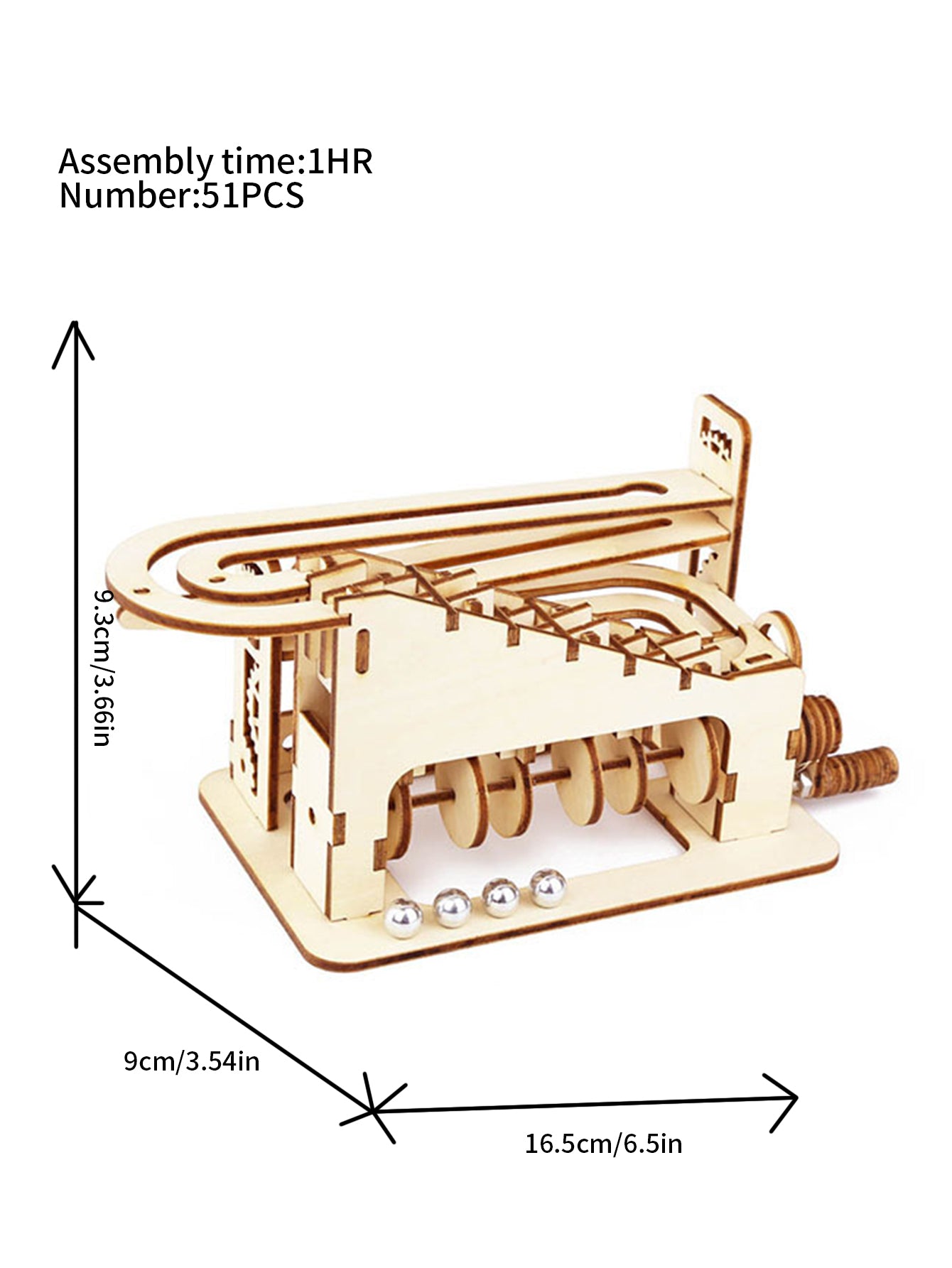 Factory wholesale Music Park Climb Marble Run 3D Wooden Puzzles for Adults and Teens DIY Model Building Kits with Mechanical Puzzles Christmas gift
