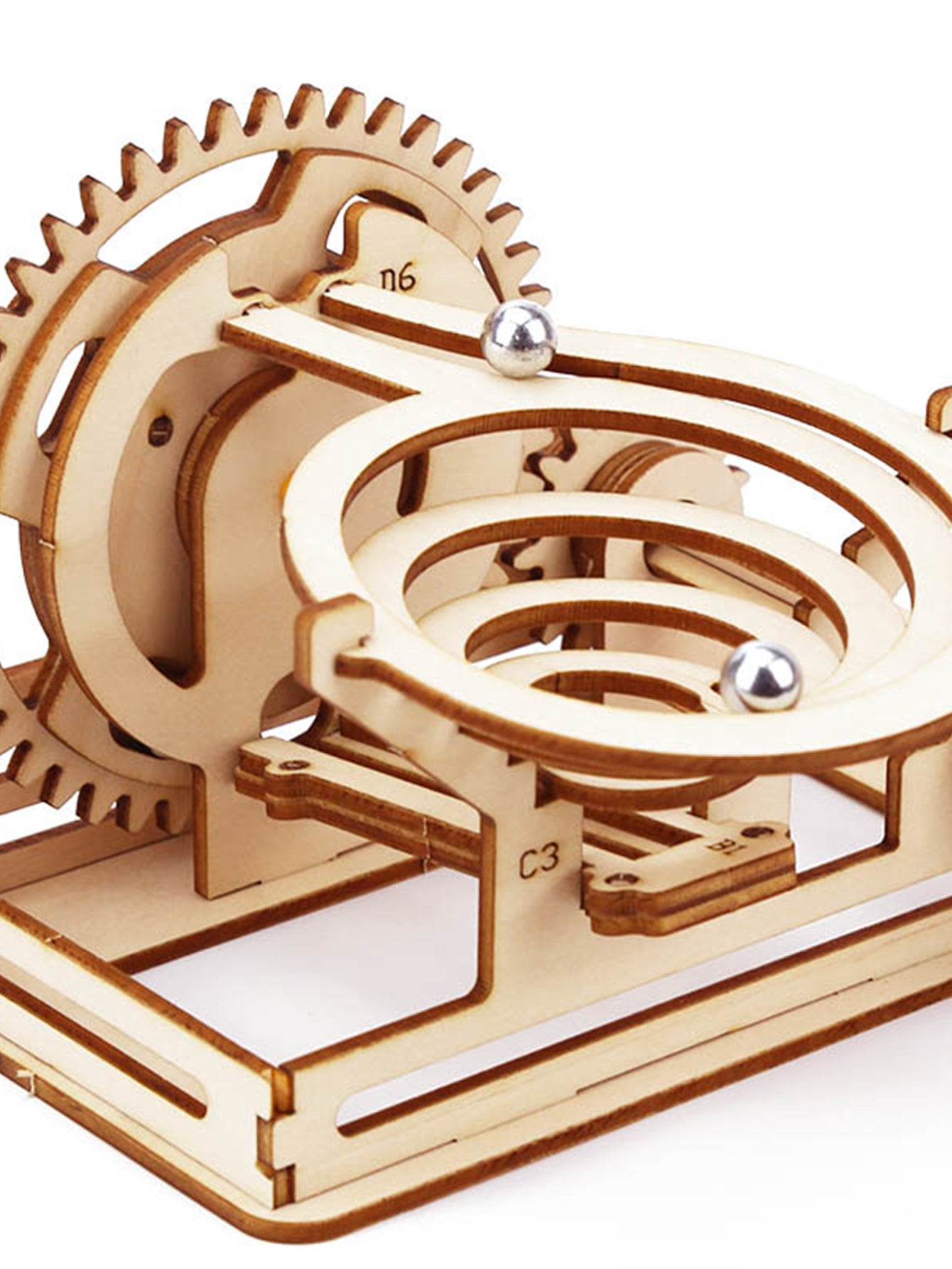 Factory wholesale Music Park Spiral Marble Run 3D Wooden Puzzles for Adults and Teens DIY Model Building Kits with Mechanical Puzzles 