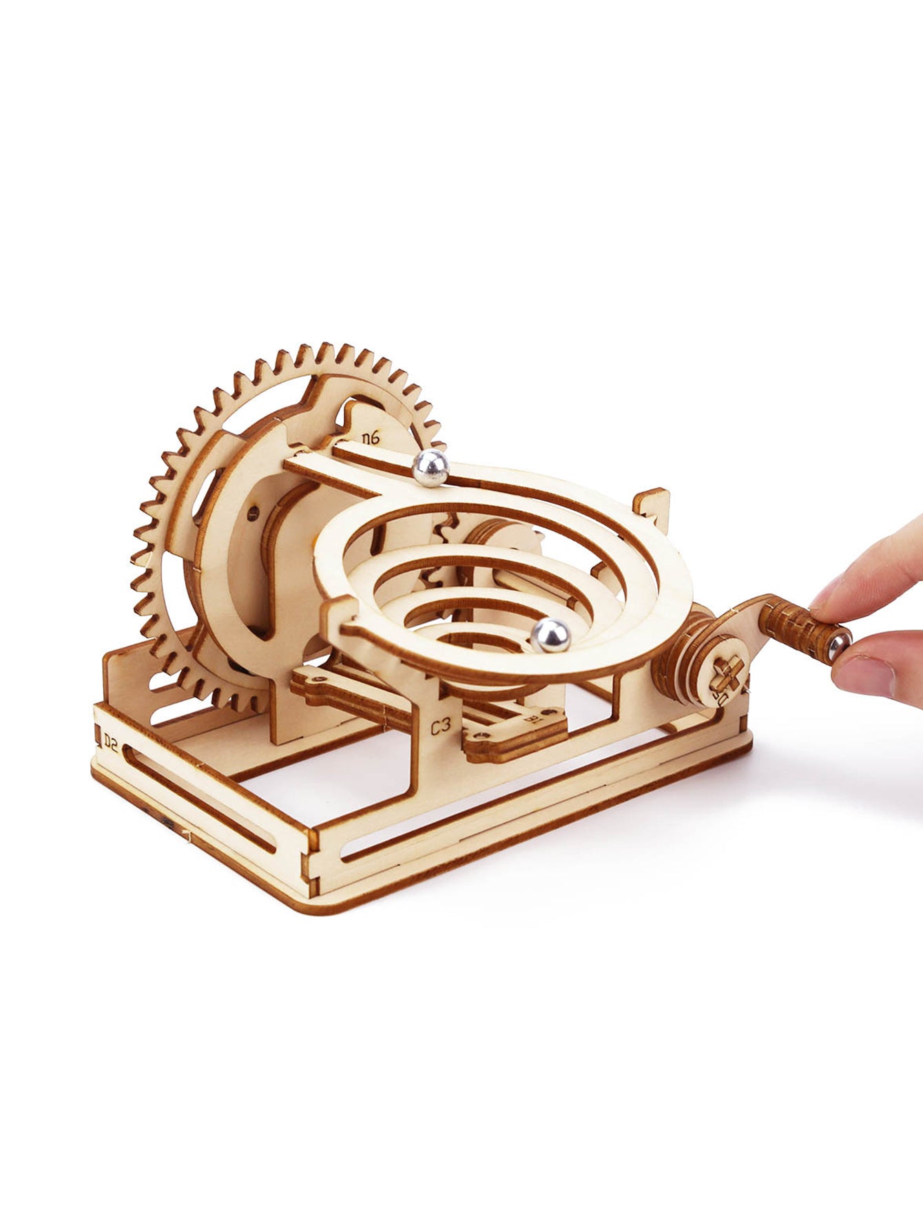 Factory wholesale Music Park Spiral Marble Run 3D Wooden Puzzles for Adults and Teens DIY Model Building Kits with Mechanical Puzzles 