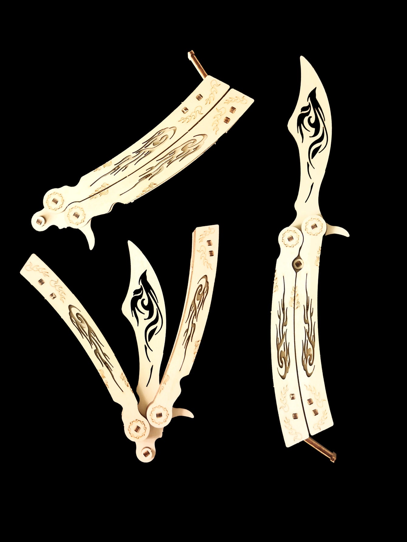 Factory wholesale Music Park 3d wooden Puzzles Fire Phoenix Butterfly knife Model kits Catapult Saber 3D Stereo diy handmade Boys Birthday Gift,Age 14+