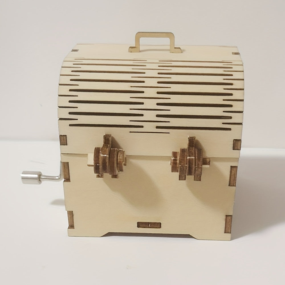 Factory wholesale Music Park 3d wooden puzzle Hand Treasure music box You are my sunshine Handmade Assembly Model kit Holidays birthdays Christmas gifts