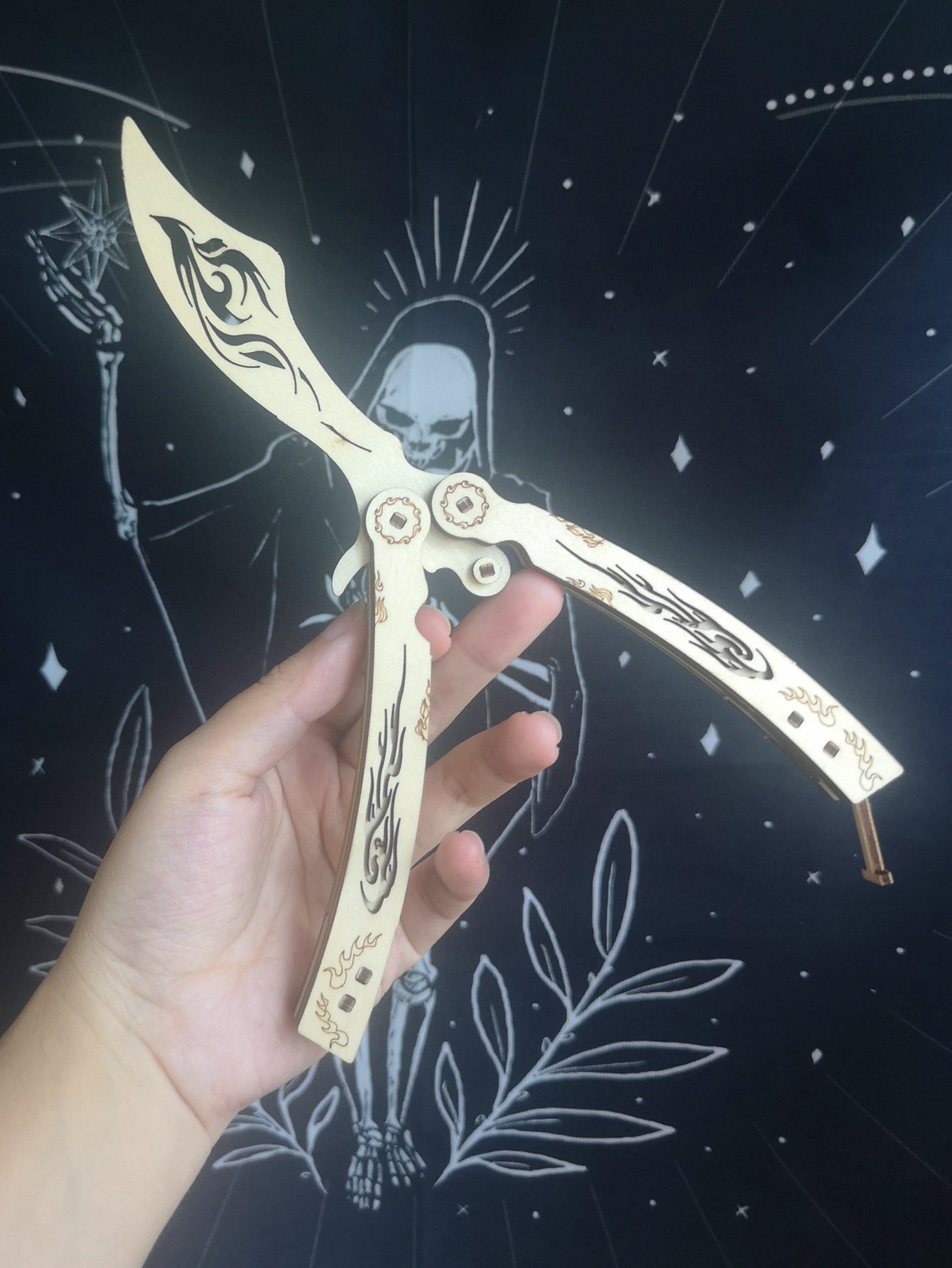 Factory wholesale Music Park 3d wooden Puzzles Fire Phoenix Butterfly knife Model kits Catapult Saber 3D Stereo diy handmade Boys Birthday Gift,Age 14+