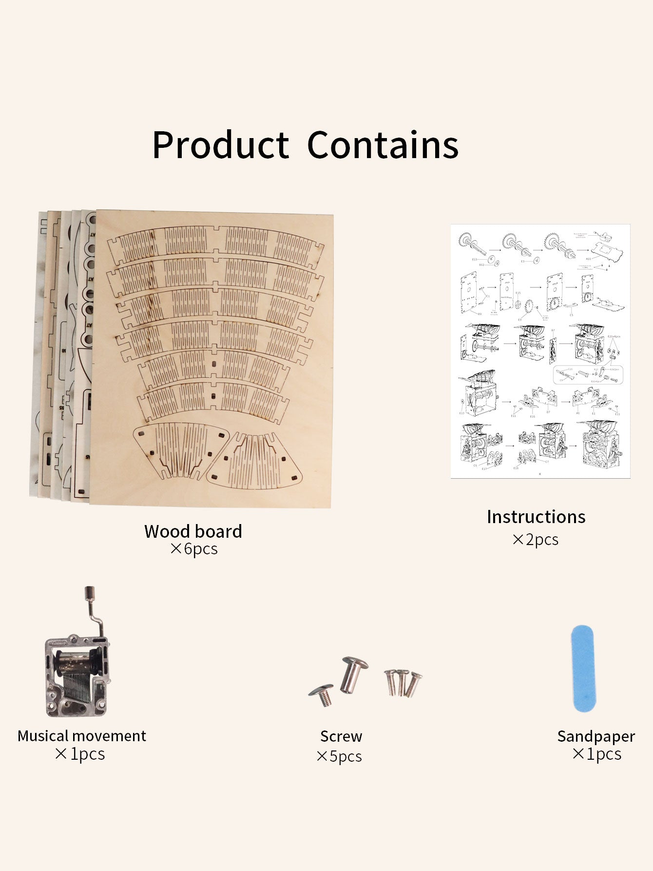 Factory wholesale 3d wooden puzzle Hand Whale music box Handmade Assembly Model kit Holidays birthdays