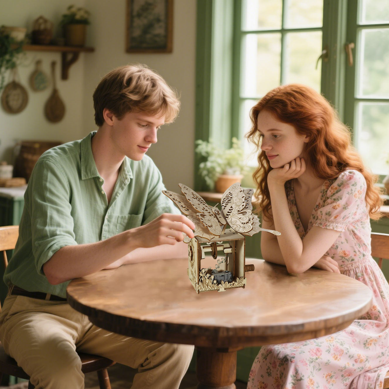 3d Wooden Puzzle Hand Butterfly Music Box You Are My Sunshine Handmade Assembly Model Kit Holidays Brthdays Christmas Gifts