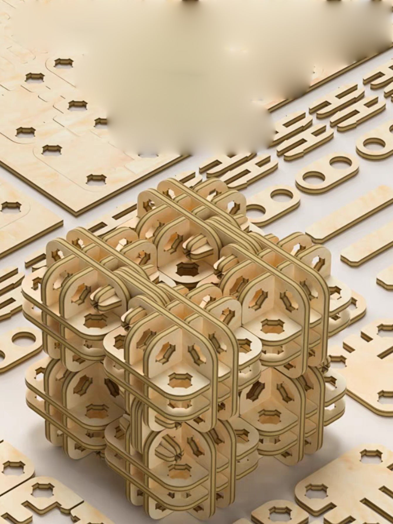 Factory wholesale Music Park 3D Wooden Puzzle Magic Cube Model Kit DIY Handmade Construction Gifts for Christmas and Birthday