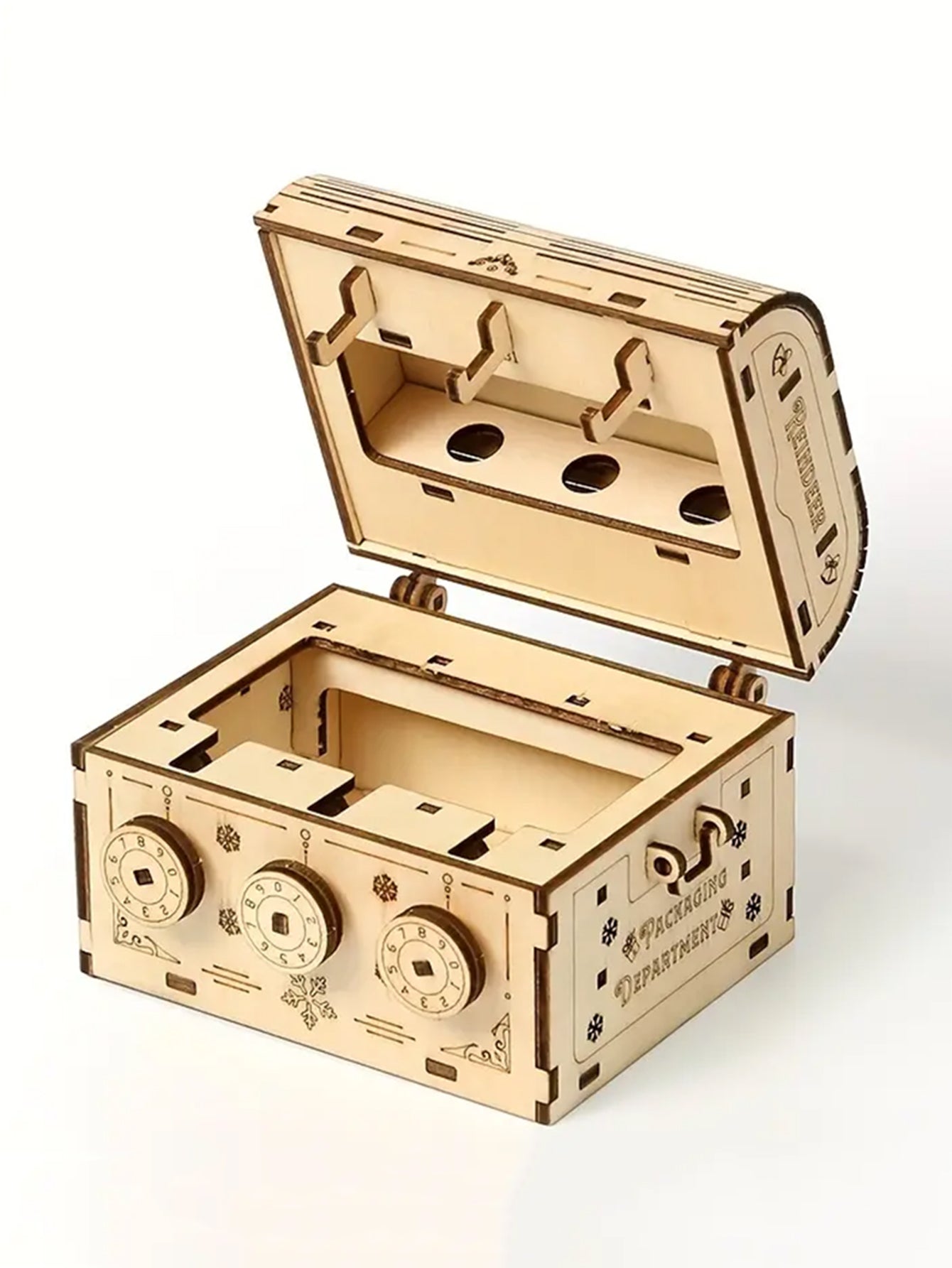 Factory wholesale Music Park 3D Wooden Puzzle DIY Treasure Box Model Building Kits Brain Teaser Projects for Adult Christmas Gifts