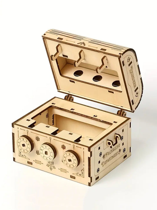 Factory wholesale Music Park 3D Wooden Puzzle DIY Treasure Box Model Building Kits Brain Teaser Projects for Adult Christmas Gifts