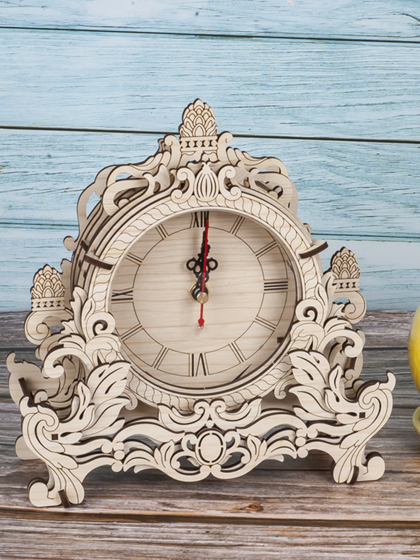 Factory wholesale Music Park 3D Wooden Puzzle Clock Model Building Kits Desktop Clock DIY Architectural Building Blocks Creative Gift Home Decor for Family