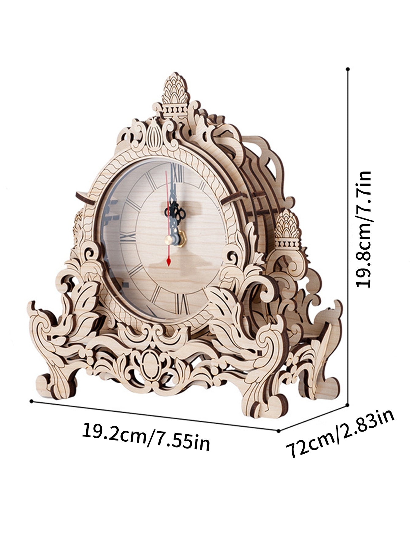 Factory wholesale Music Park 3D Wooden Puzzle Clock Model Building Kits Desktop Clock DIY Architectural Building Blocks Creative Gift Home Decor for Family