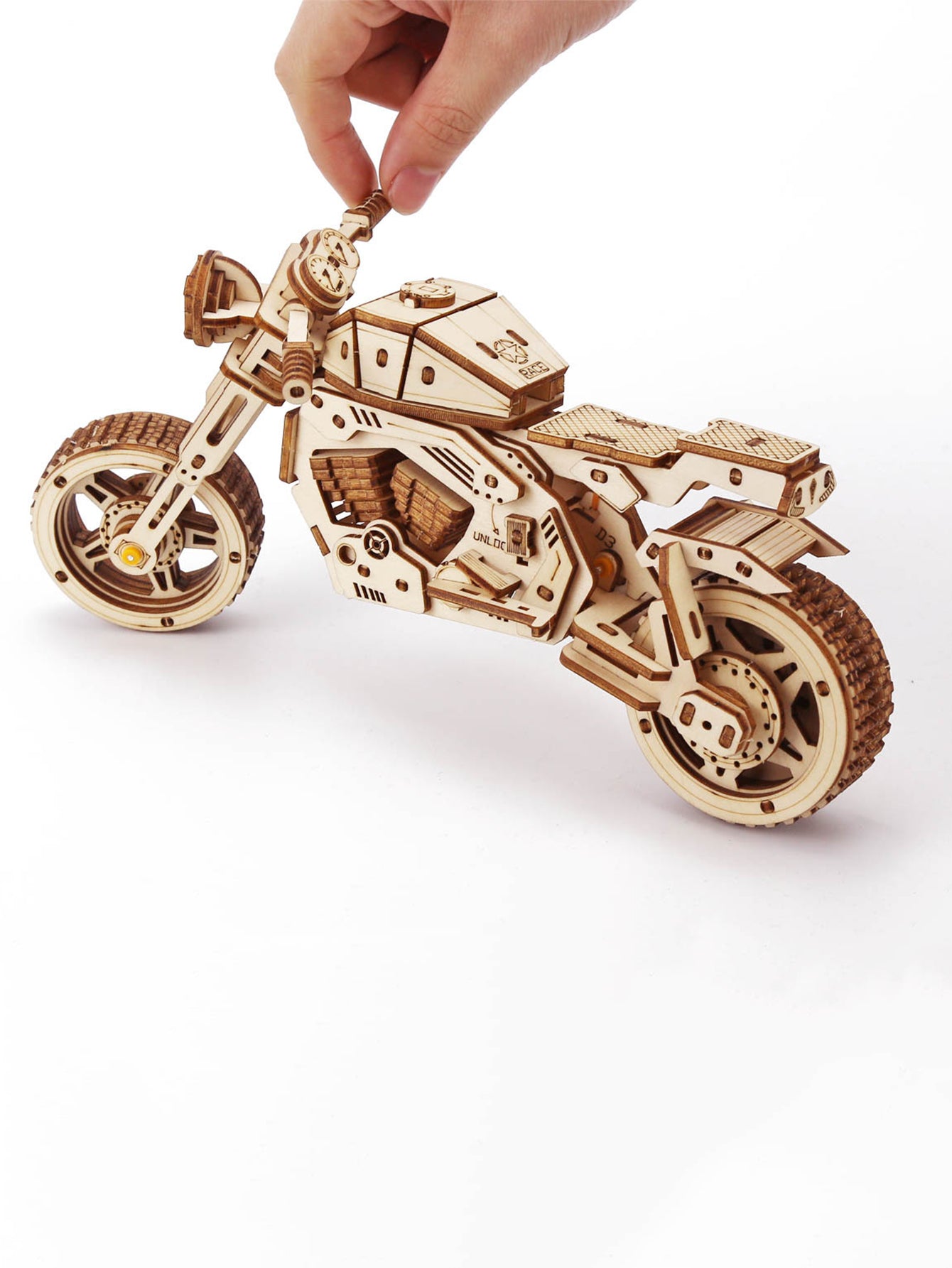 Factory wholesale Music Park 3D Wooden Puzzle Motorcycle Model Kits To Build Wooden Construction Handmade Craft Unique Gift Christmas