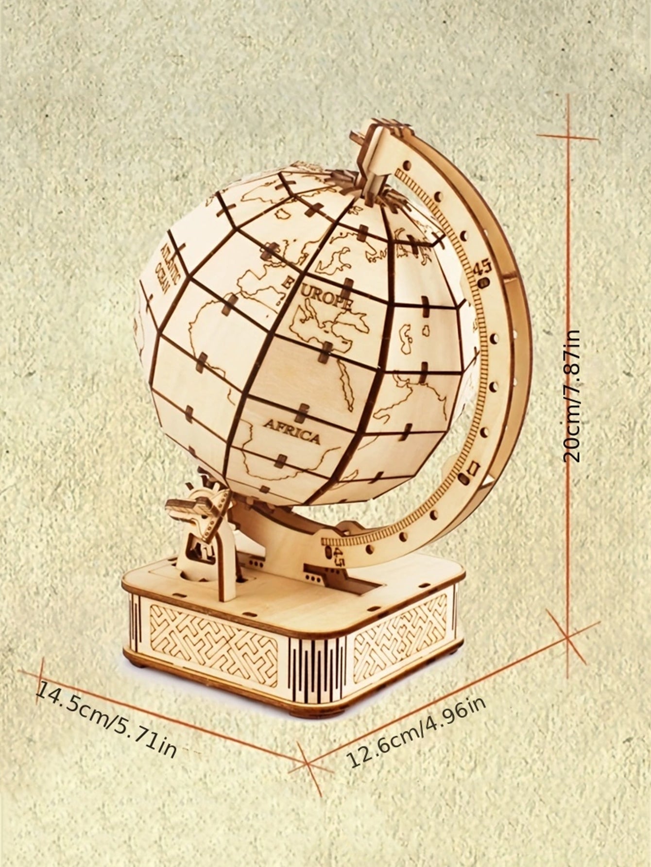 Factory wholesale Music Park 3D Wooden Puzzle Globe. Model kits DIY Crafts Handmade Christmas Gifts