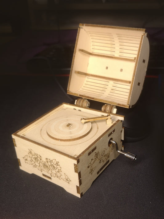 Factory wholesale Music Park 3d wooden puzzle Hand Treasure music box You are my sunshine Handmade Assembly Model kit Holidays birthdays Christmas gifts