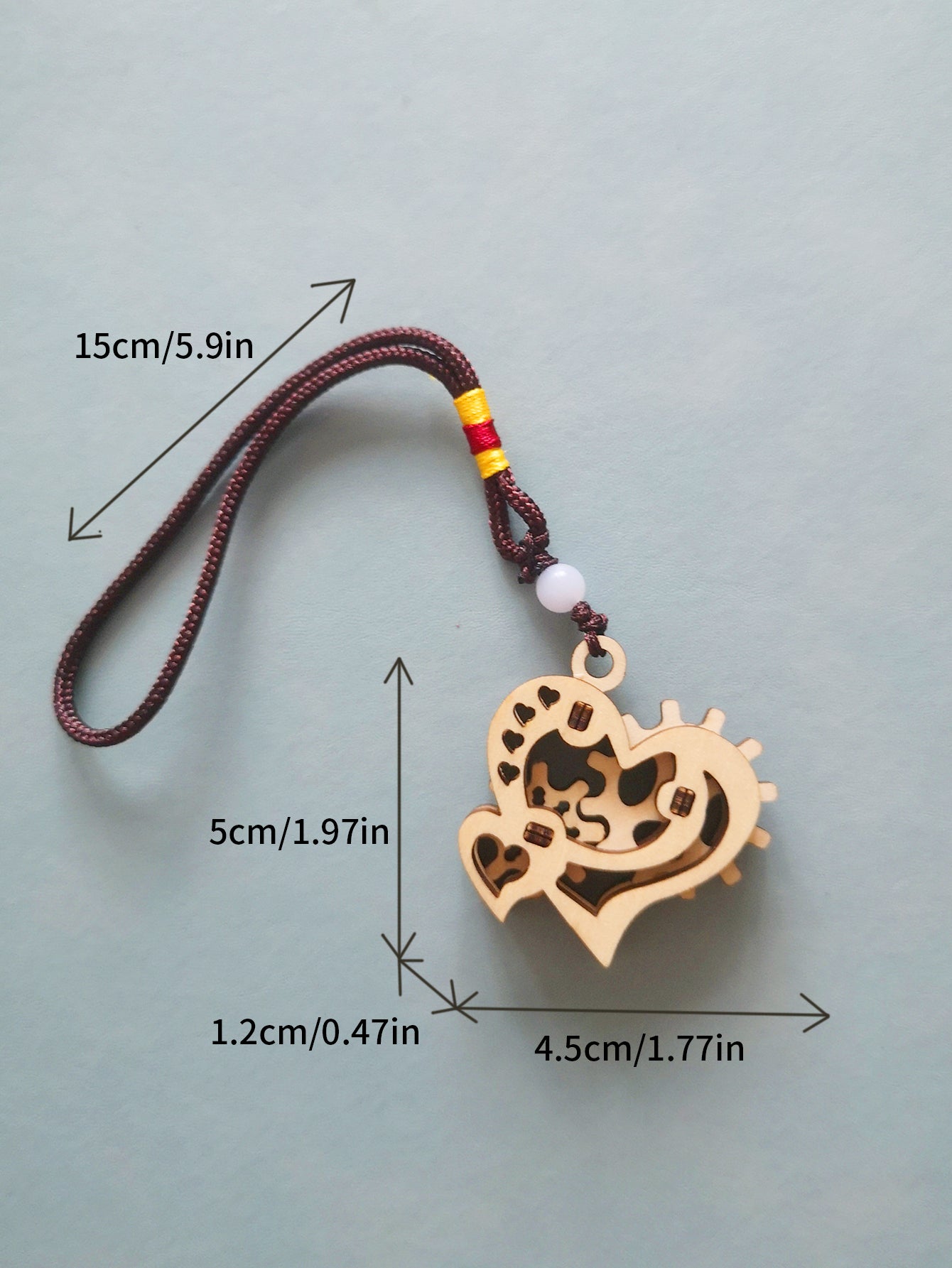 Factory wholesale Music Park 3d wooden puzzle model kits love mechanical keychain Birthday Gift