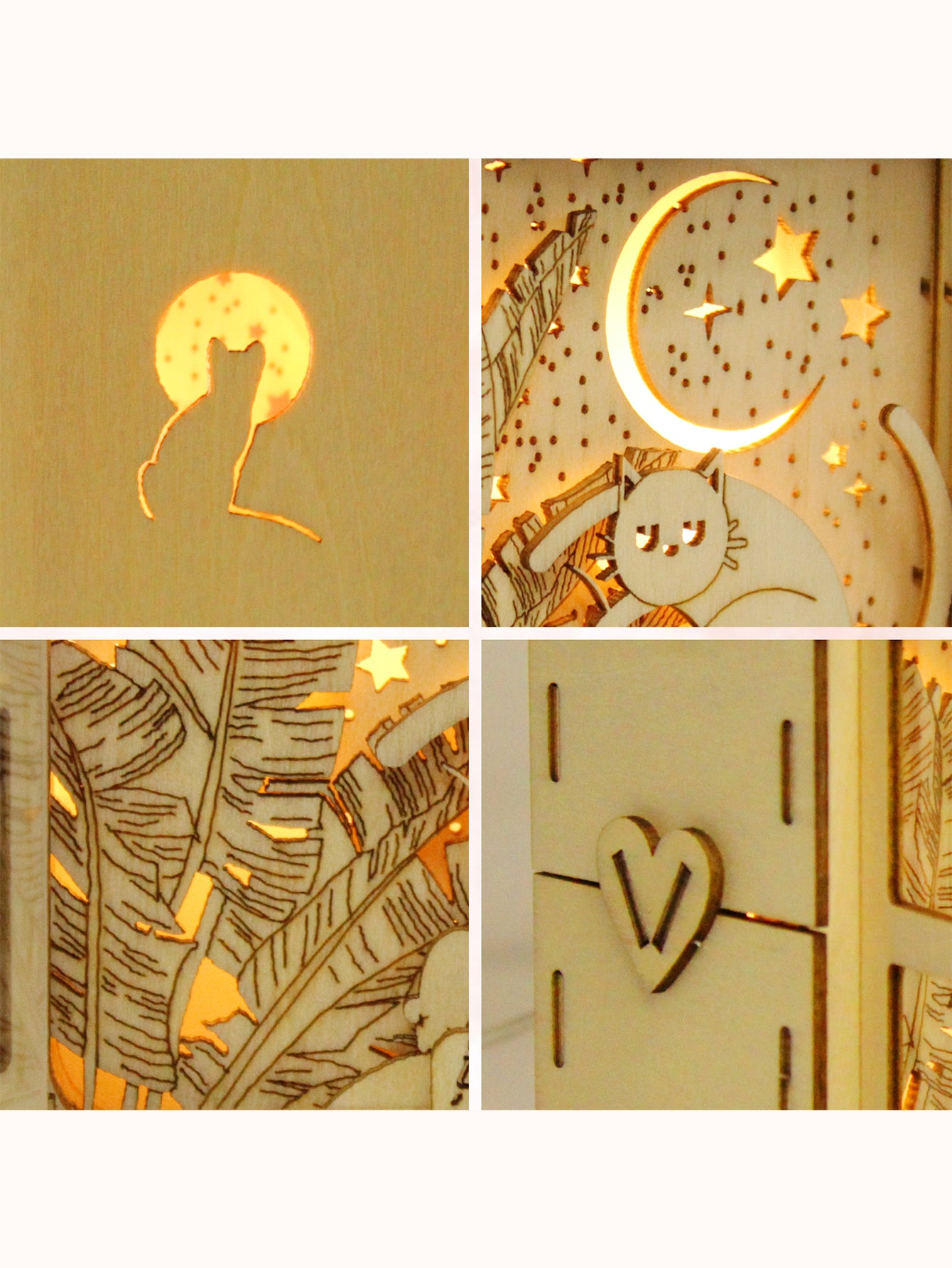 Factory wholesale Music Park 3D Wooden Puzzles Love Model Kit Night Lights Desk Decorations Birthday Christmas Gifts For Women Age14+