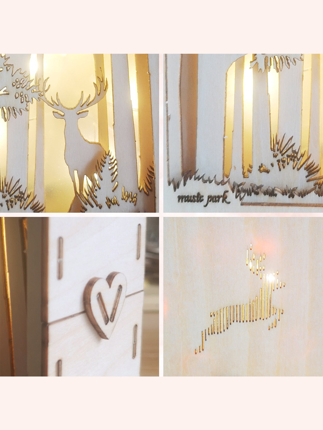 Factory wholesale Music Park 3D Wooden Puzzles Elven deer Model Kit Night Lights Desk Decorations Birthday Christmas Gifts For Women Age14+