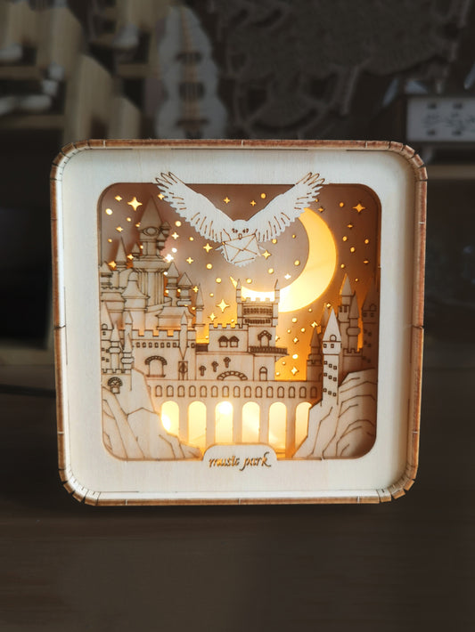 Factory wholesale Music Park 3D Wooden Puzzles Castle Model Kits Night Lights Desk Decorations Birthday Christmas Gifts For Women