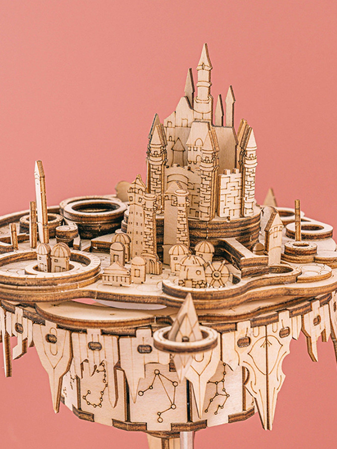 Factory wholesale Music Park 3D Wooden Puzzles Music Box kits You are My Sunshine Castle Building Model DIY Crafts Birthday Gift for Girls or Women Age 14+