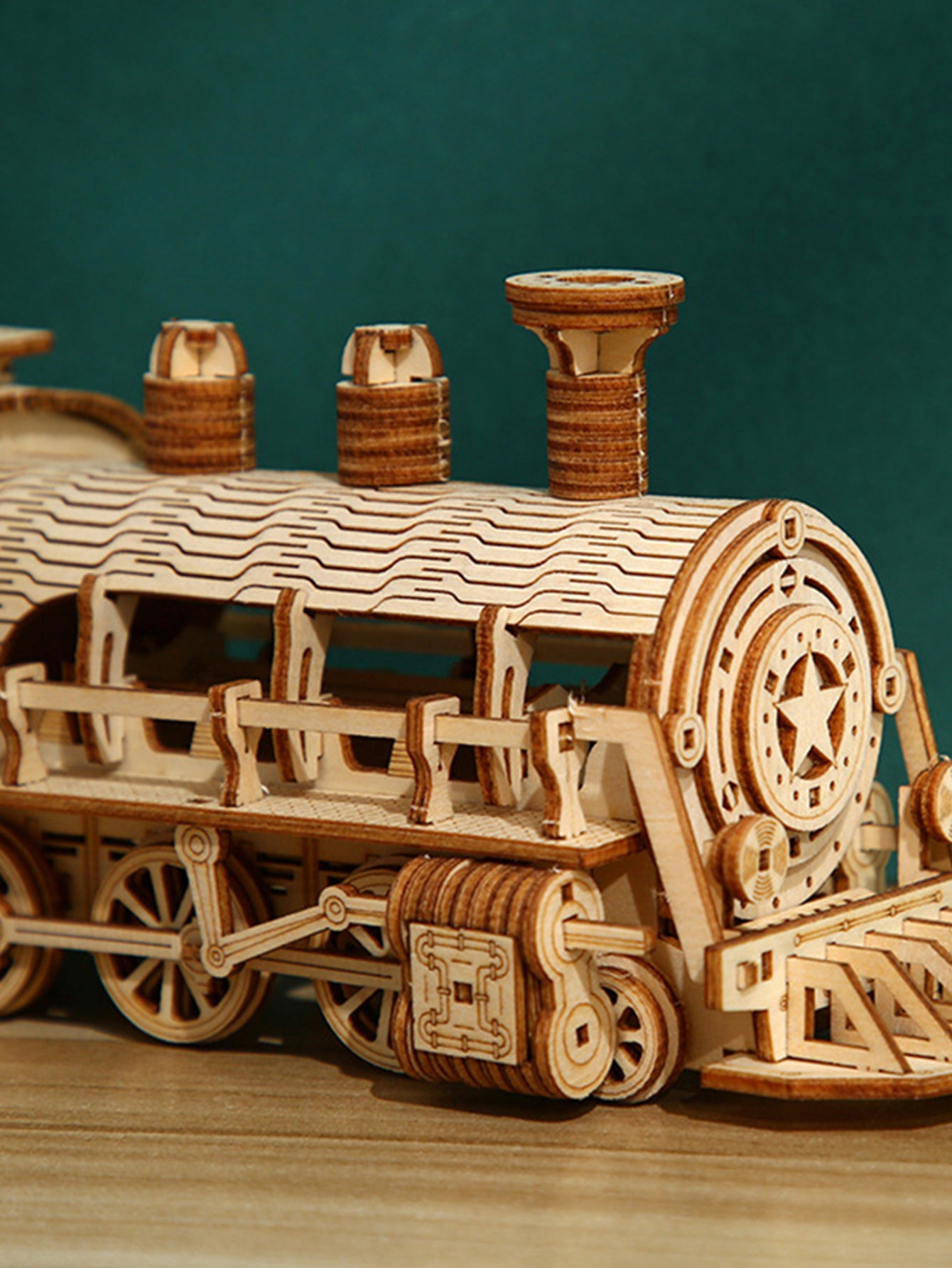 Factory wholesale Music Park 3D Wooden Puzzle Mechanical Train Model Kits Brain Teaser Puzzles Vehicle Building Kits Unique Gift on Birthday Christmas Day