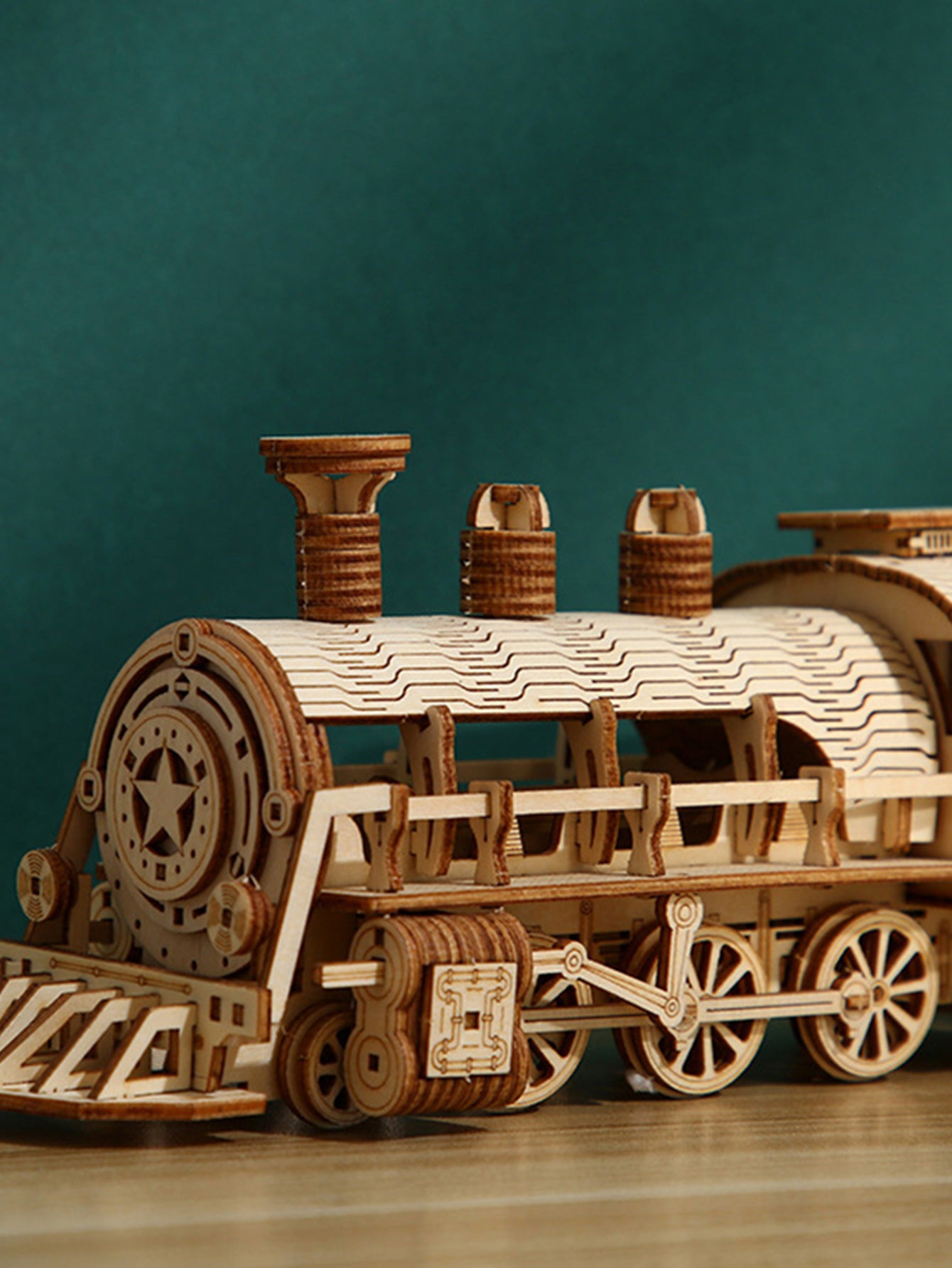 Factory wholesale Music Park 3D Wooden Puzzle Mechanical Train Model Kits Brain Teaser Puzzles Vehicle Building Kits Unique Gift on Birthday Christmas Day