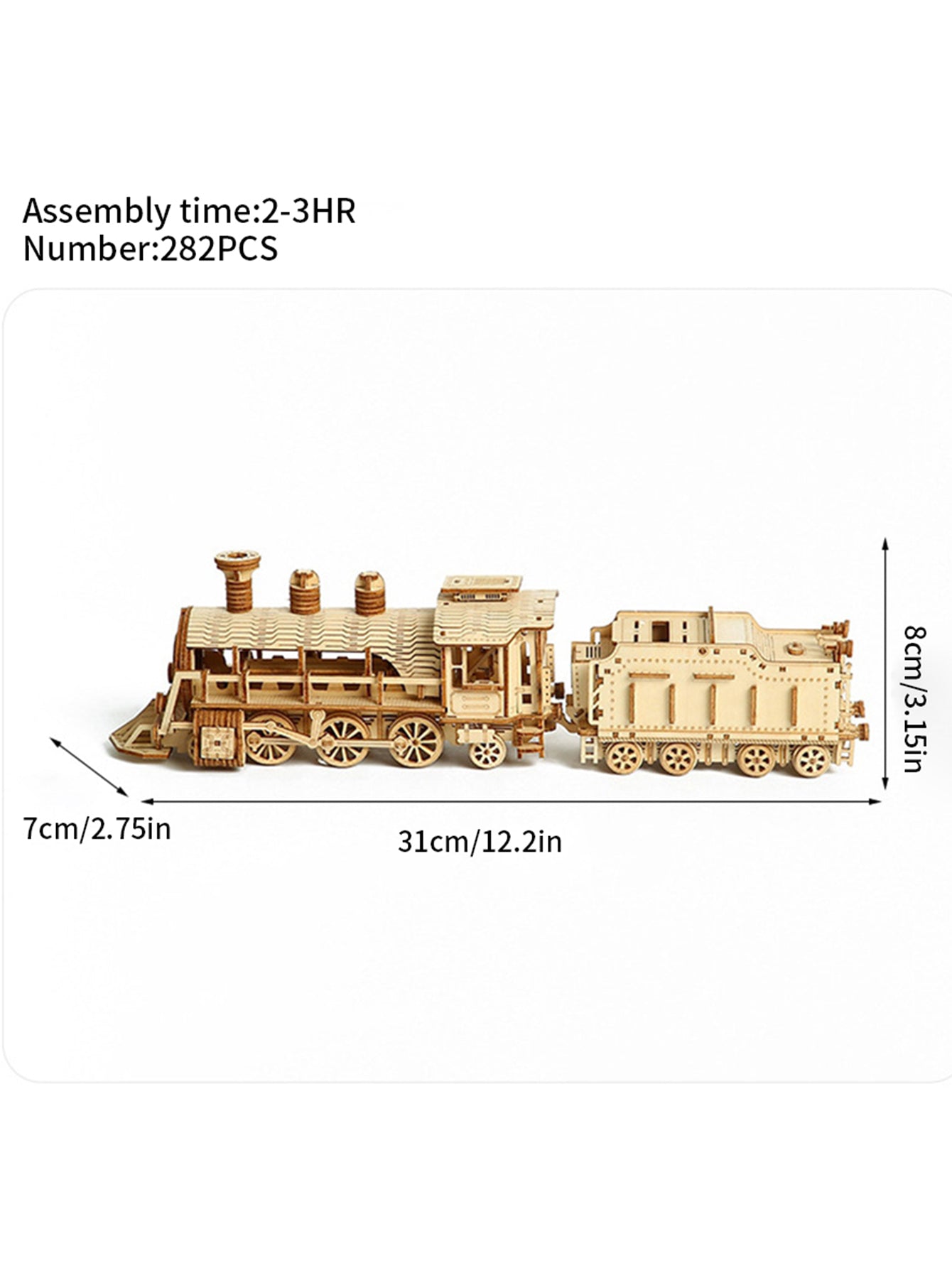 Factory wholesale Music Park 3D Wooden Puzzle Mechanical Train Model Kits Brain Teaser Puzzles Vehicle Building Kits Unique Gift on Birthday Christmas Day