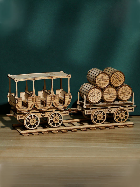 Factory wholesale Music Park 3D Music Park Wooden Puzzles Wine Truck Model Kits Brainteaser and Puzzle for Christmas Birthday Gifts