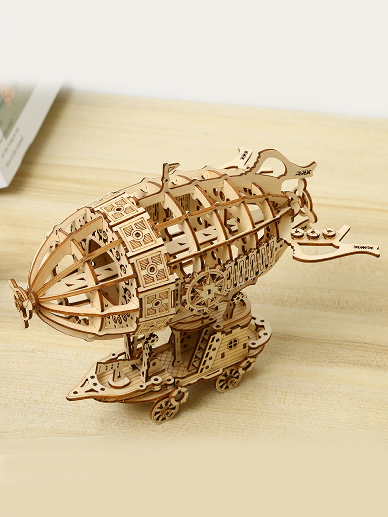 Factory wholesale Music Park 3D Wooden Puzzle Airship Model kits for Adults Model Building Kit  Brain Teaser for Adults to Build Hand Craft Mechanical