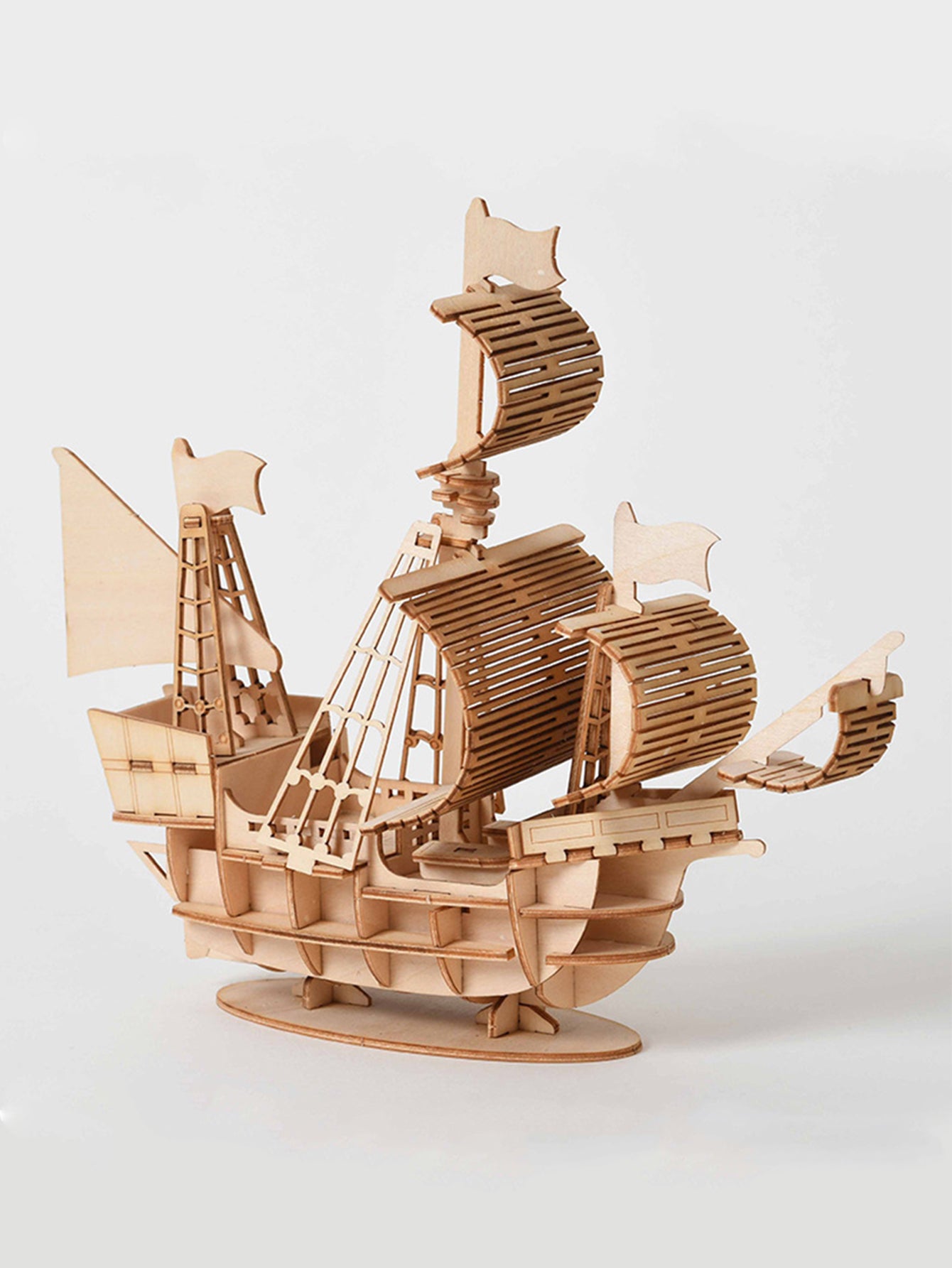 Factory wholesale Music Park 3D Wooden Puzzles Ocean Sailboat Model Kits Brainteaser Christmas/Birthday Gifts for Adults and Teens handmade