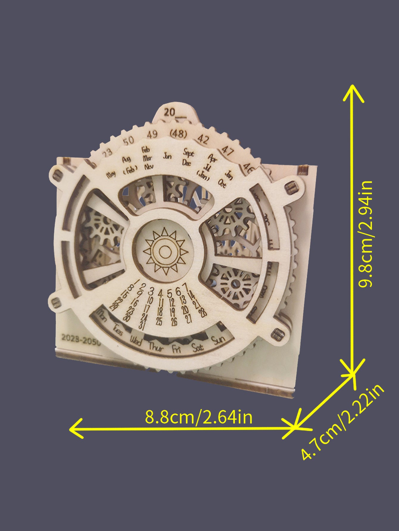Factory wholesale Music Park 3D Wooden Puzzles Perpetual Calendar Pen holder Mechanical Models Propelled Construction Model Kits For Teens and Adults,Age14+