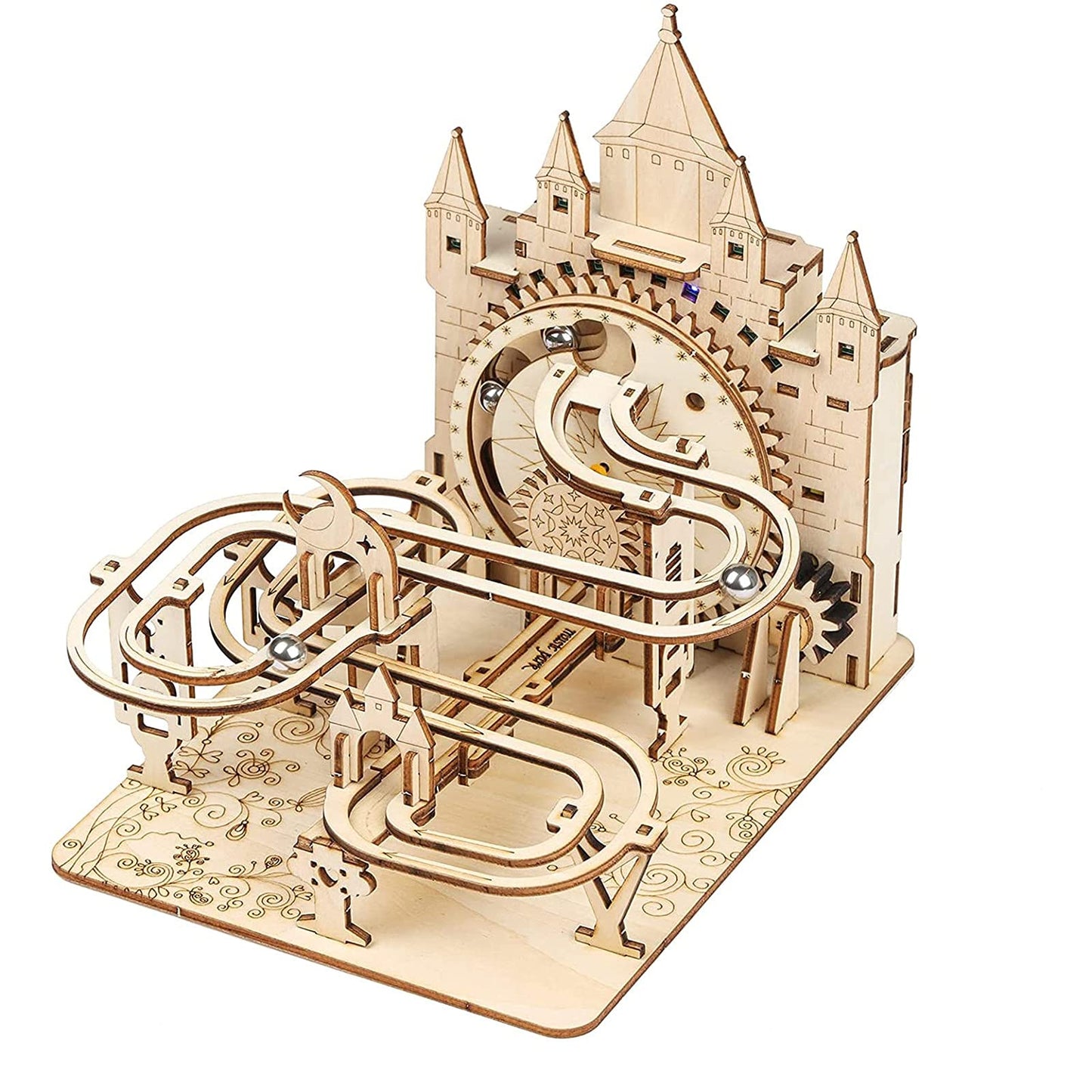Factory wholesale Music Park 3d wooden puzzle Marble Run fun toys model kits