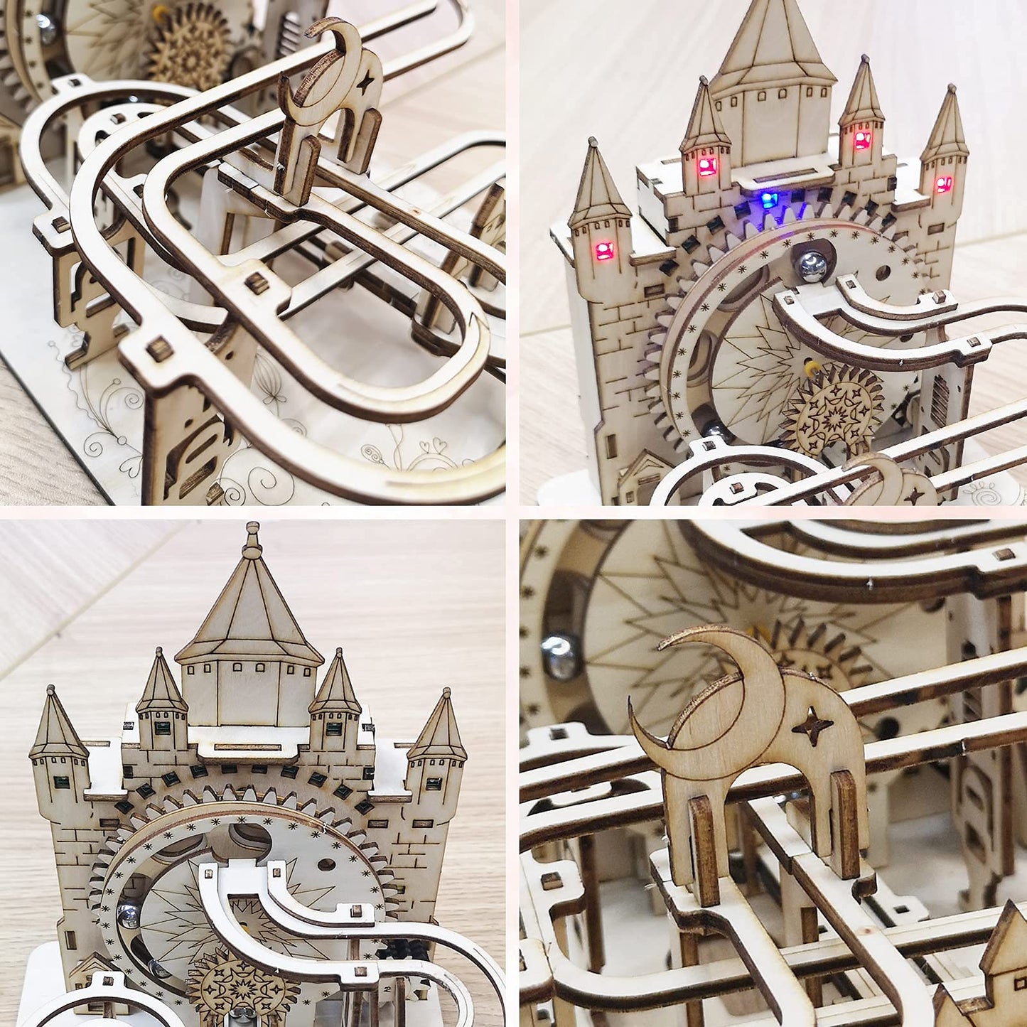 Factory wholesale Music Park 3d wooden puzzle Marble Run fun toys model kits